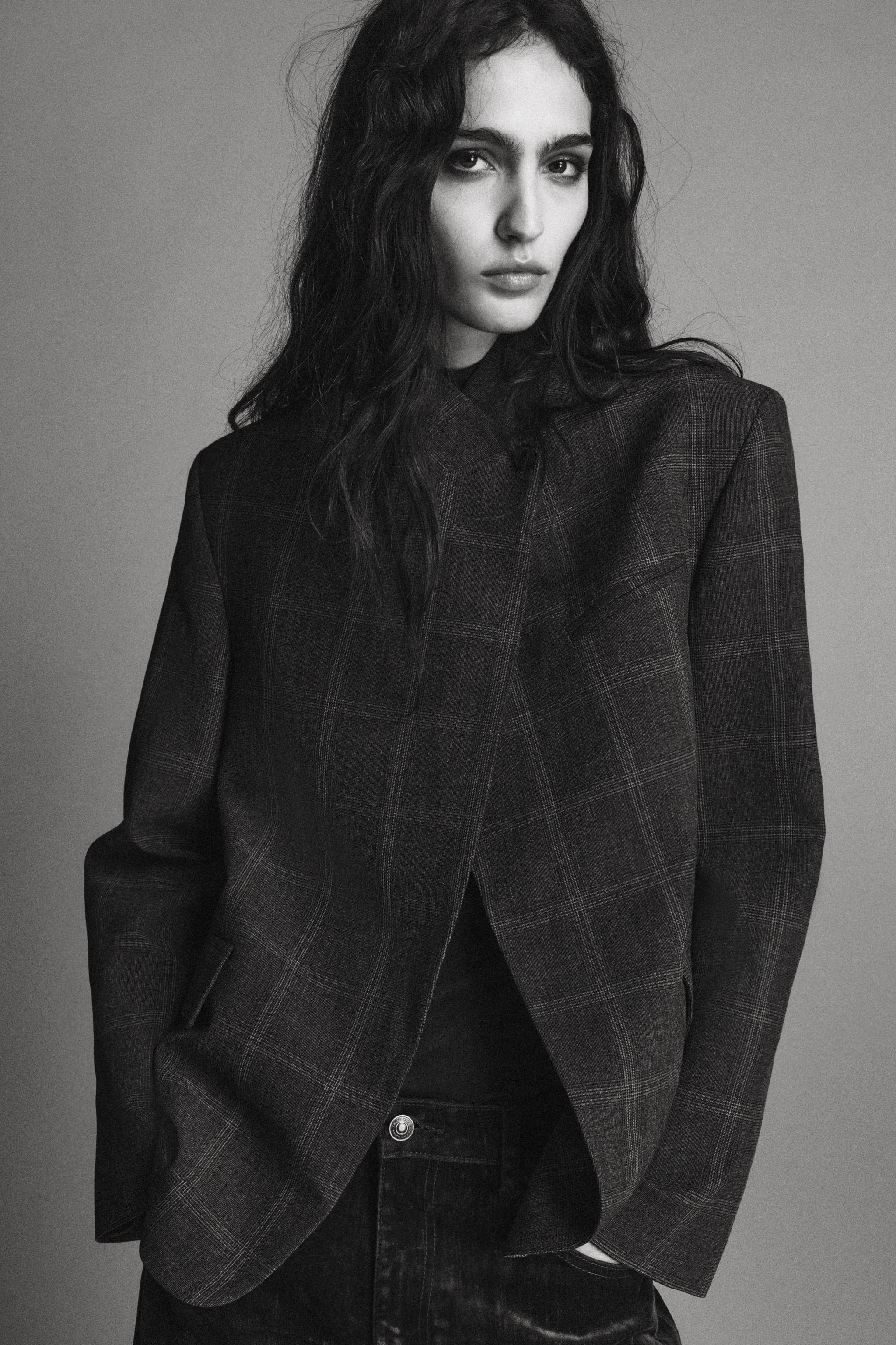 PLAID BLAZER ZW COLLECTION LIMITED EDITION