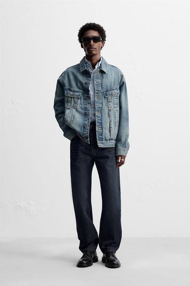 Zara SELVEDGE DENIM JACKET - Mid-blue - Image 0