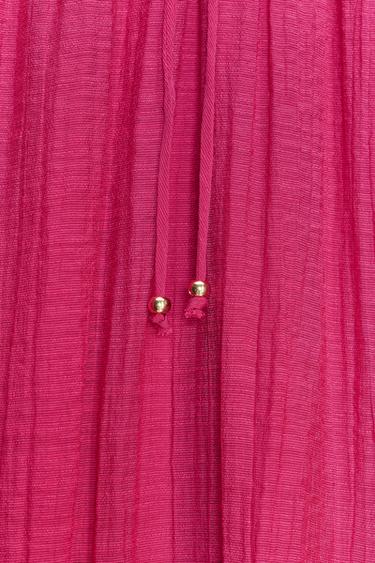 RUBBERISED PRINT MIDI SKIRT - Fuchsia by Zara - Image 6