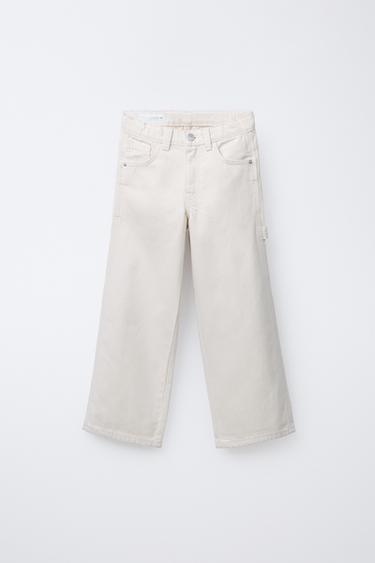 CARPENTER DENIM TROUSERS - Ecru by Zara