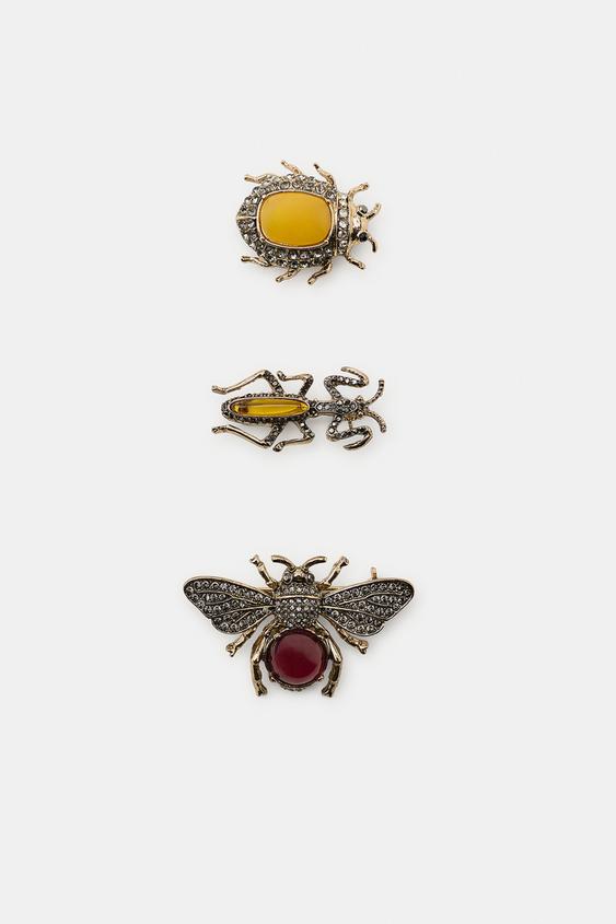 Pack 3 BROCHES INSETOS - Dourado da Zara - Imagem 0