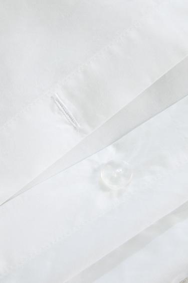 OVERLOCK DUVET COVER - White by Zara - Image 4