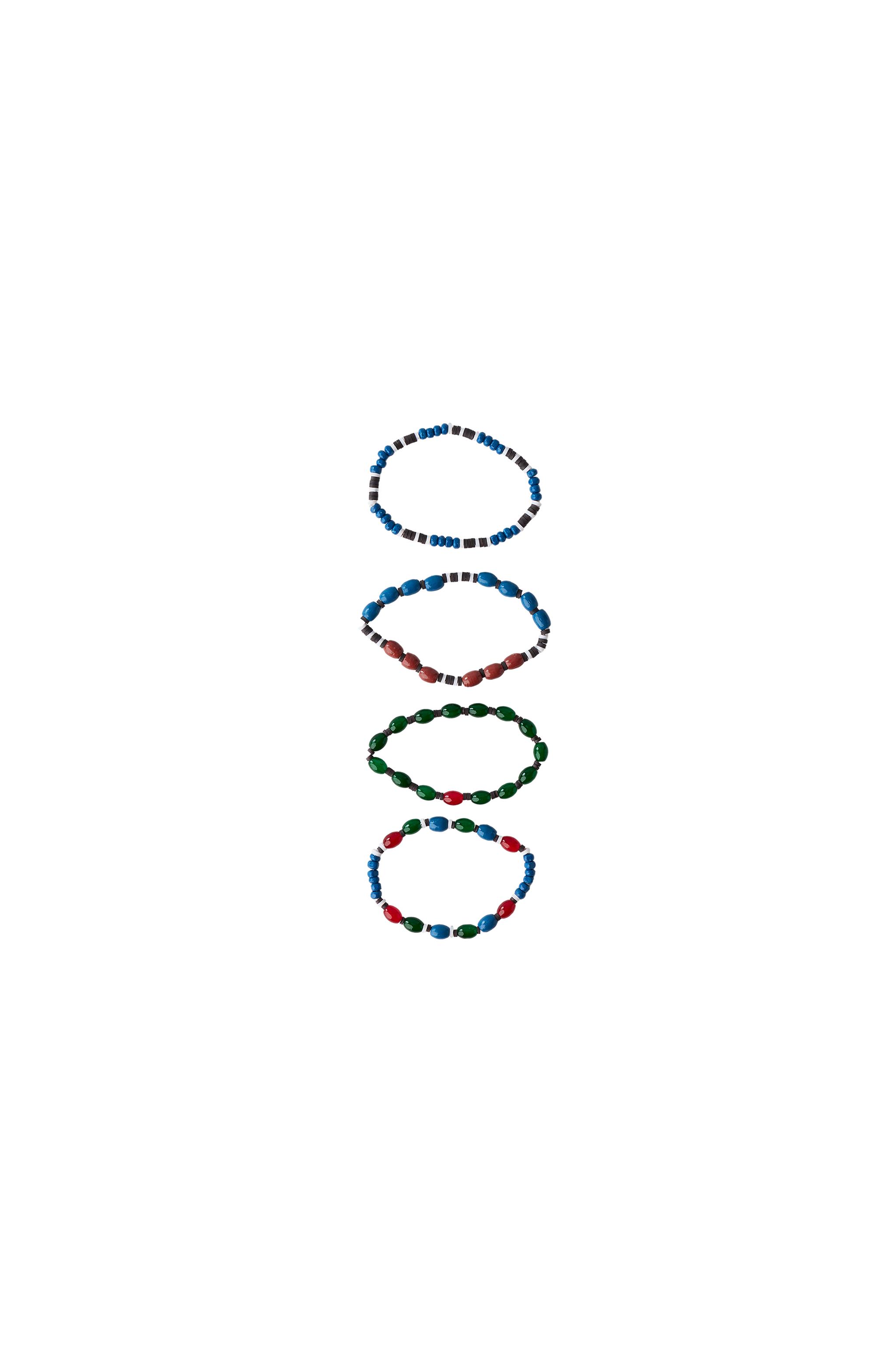 FOUR-PACK BEADED BRACELETS
