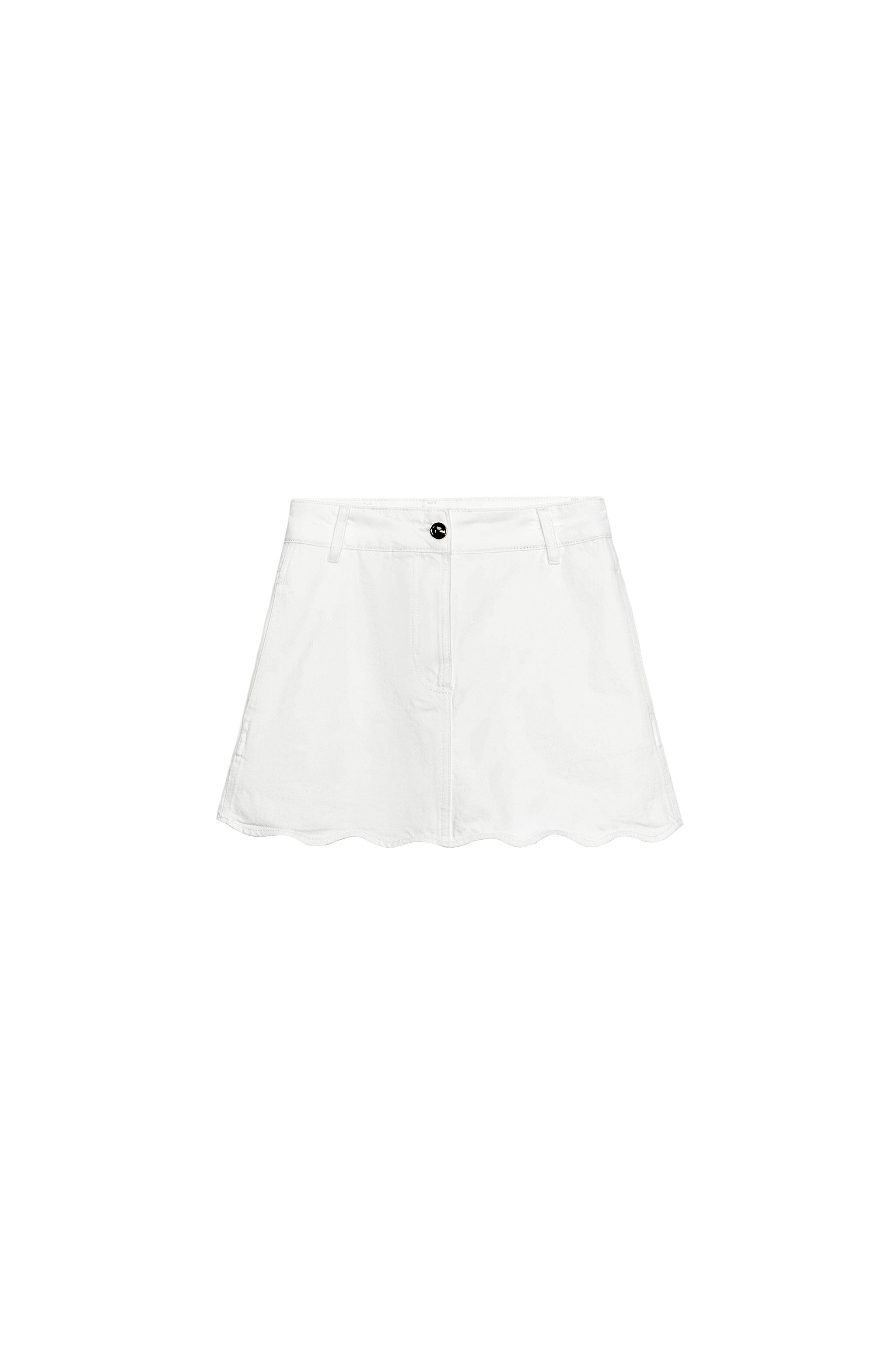 FALDA PANTALÓN Z1975 DENIM BAJO ONDULADO