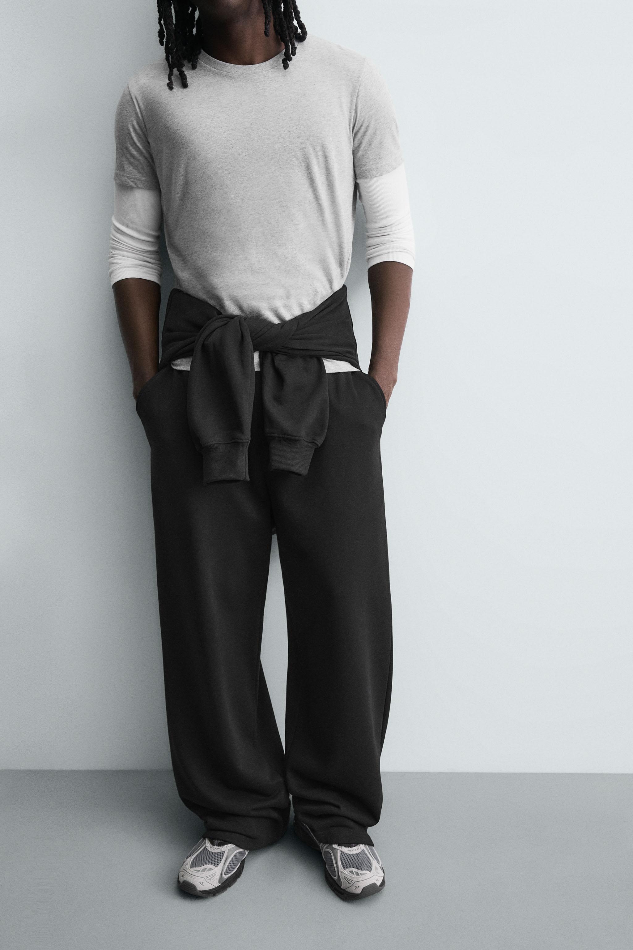 Мужские брюки Zara BASIC RELAXED FIT SWEATPANTS — фото 5