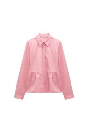 FRILLY POPLIN SHIRT