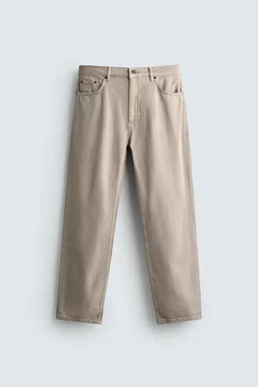 JEANS LIGEROS ALGODÓN - CÁÑAMO - Beige claro de Zara