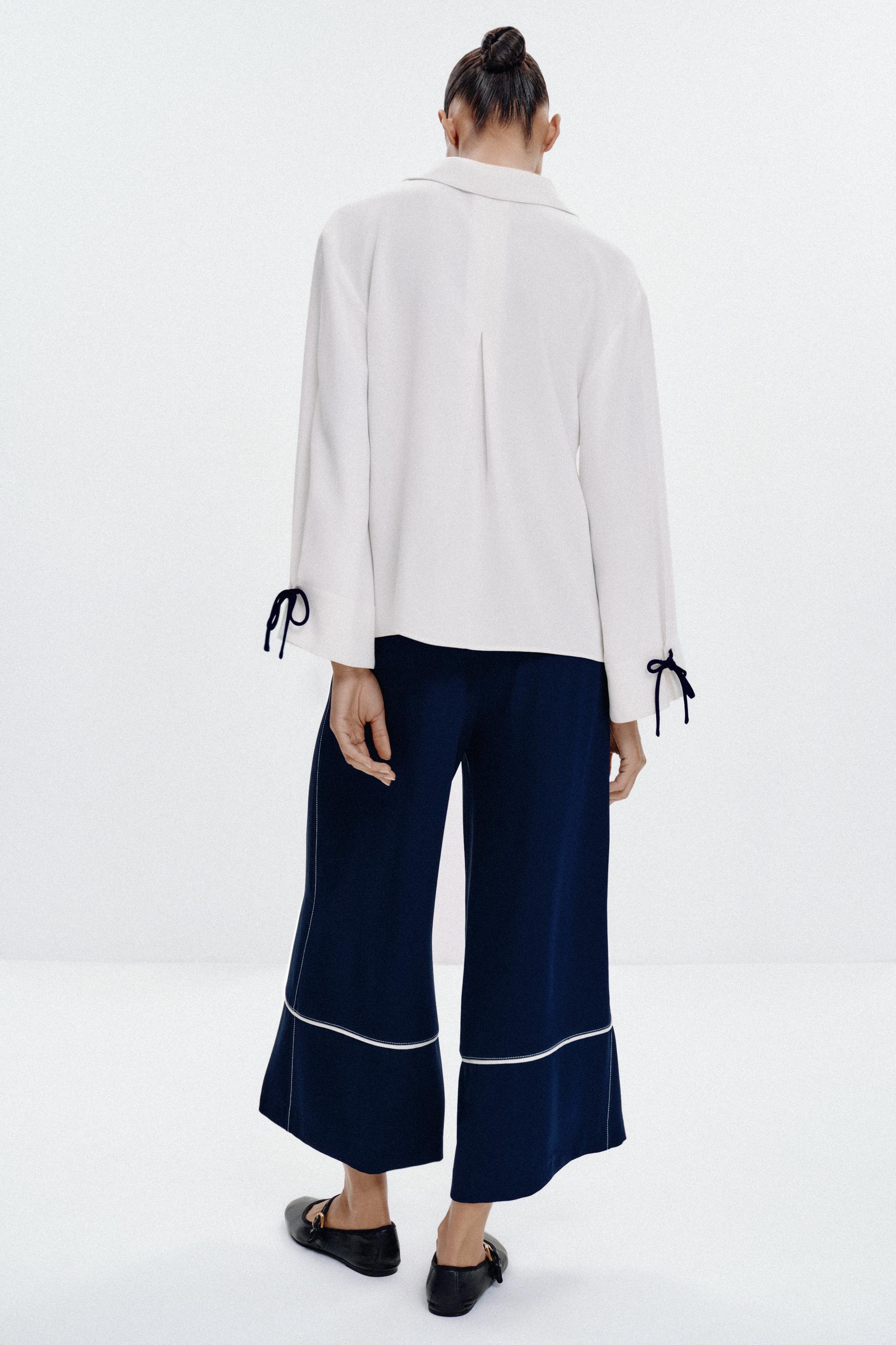 TOPSTITCHED CULOTTES