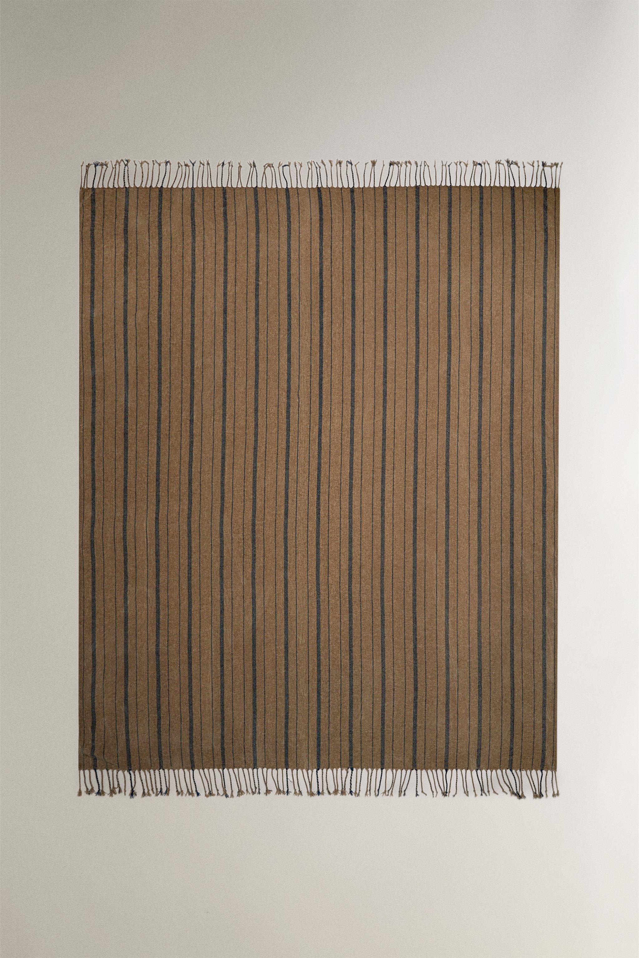 COUVERTURE CHENILLE RAYURES