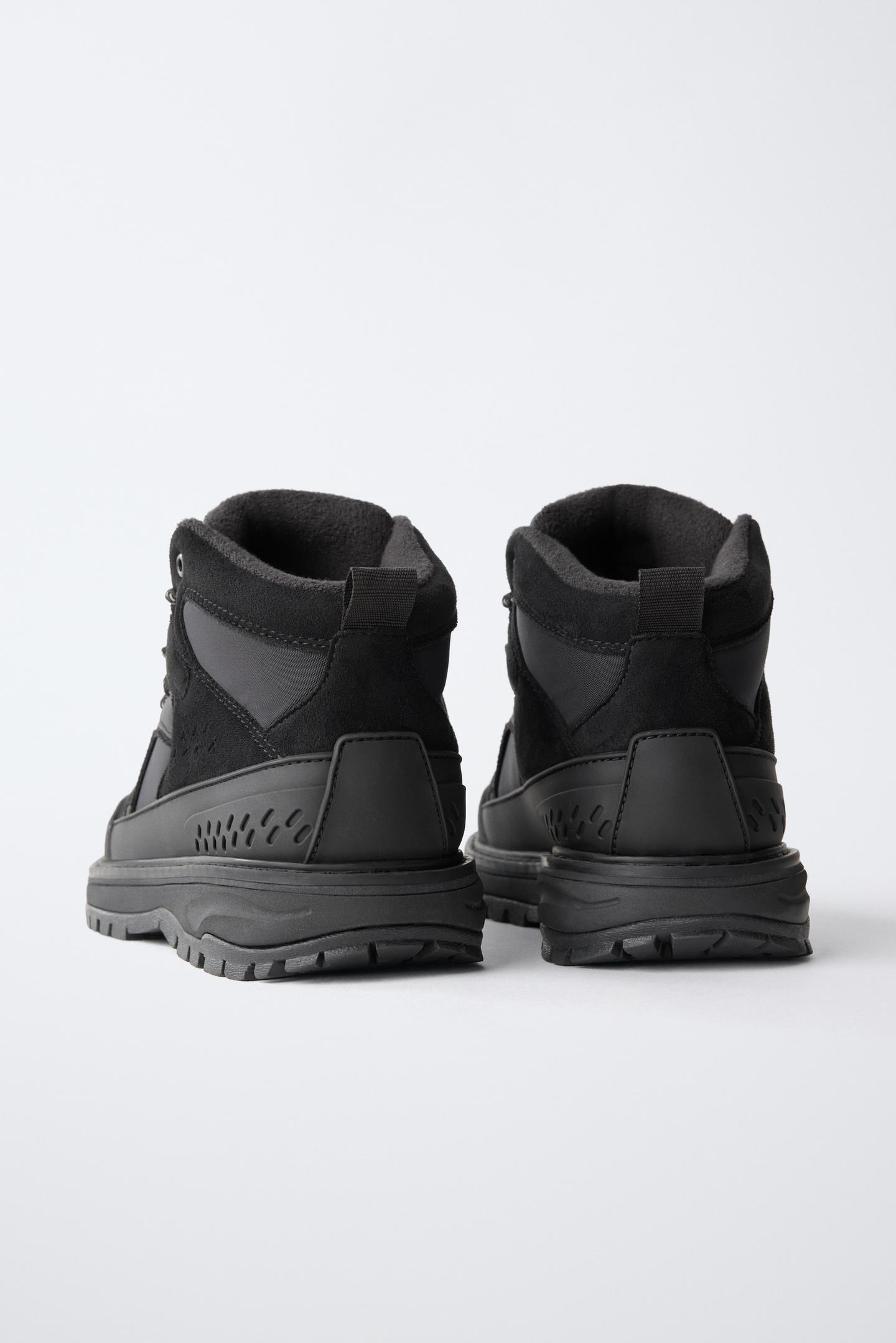 Детские ботинки Zara Technical Water Repellent Sporty Ankle, цвет: Чёрный — фото 5
