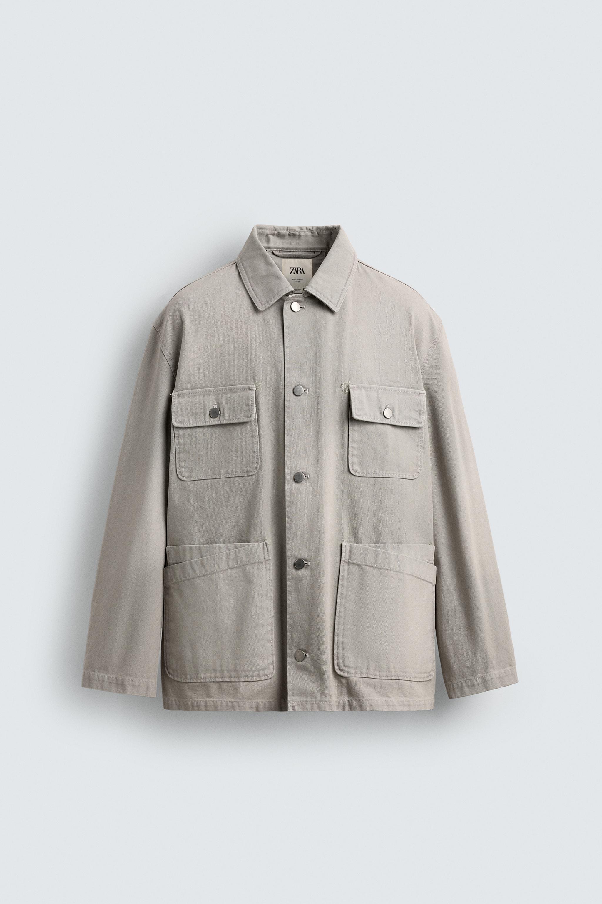 BLOUSON RELAXED FIT EFFET DÉLAVÉ AVEC POCHES