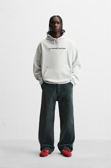ТОЛСТОВКА С ВЫШИТОЙ НАДПИСЬЮ — СЕРЫЙ от Zara — изображение 0