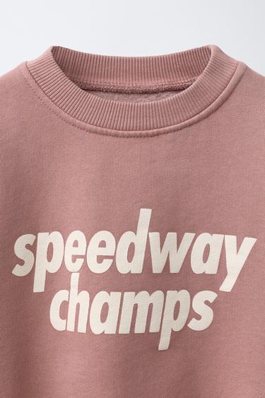 SLOGAN PRINT SWEATSHIRT - Dusty pink by Zara - Image 2