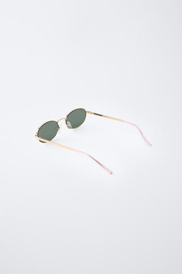 LUNETTES DE SOLEIL MÉTALLIQUES OVALES - Doré de Zara - Image 2