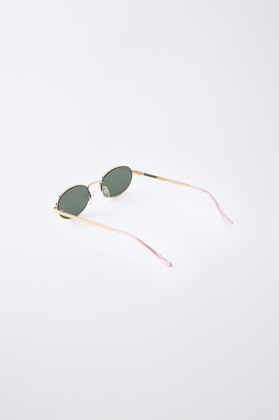 LUNETTES DE SOLEIL MÉTALLIQUES OVALES - Doré de Zara - Image 2