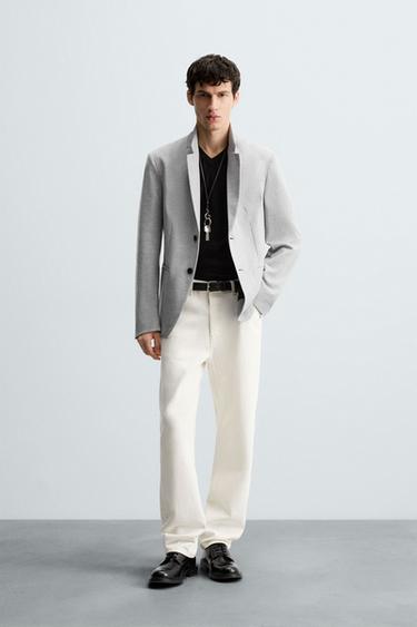Zara 舒適版修身西裝外套 - 灰色
