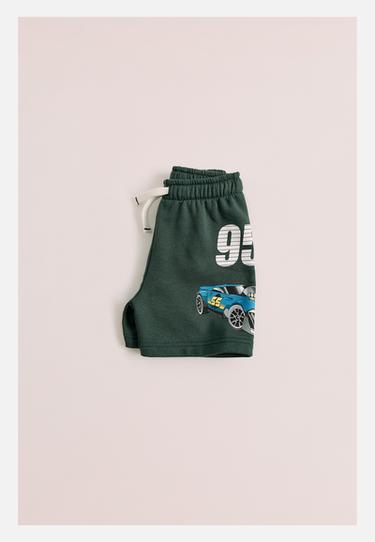 Zara HOT WHEELS ™ MATTEL PLUSH SHORTS - Dark green