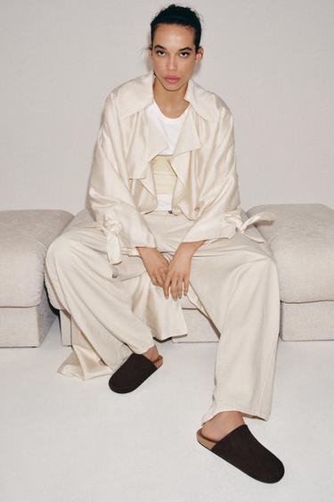 USNJENI NATIKAČI BREZ PETE - Čokoladno rjava od Zare