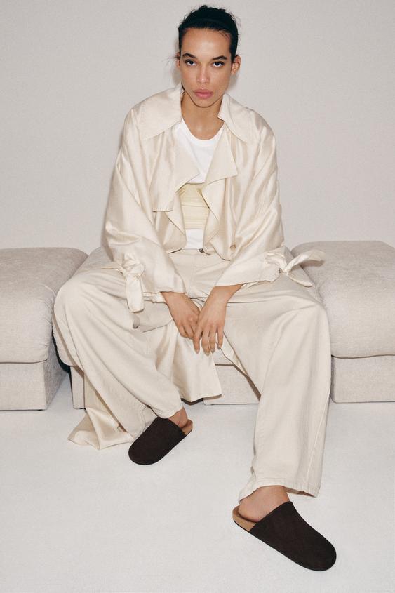 LEATHER FLAT MULES from Zara - $79.90
