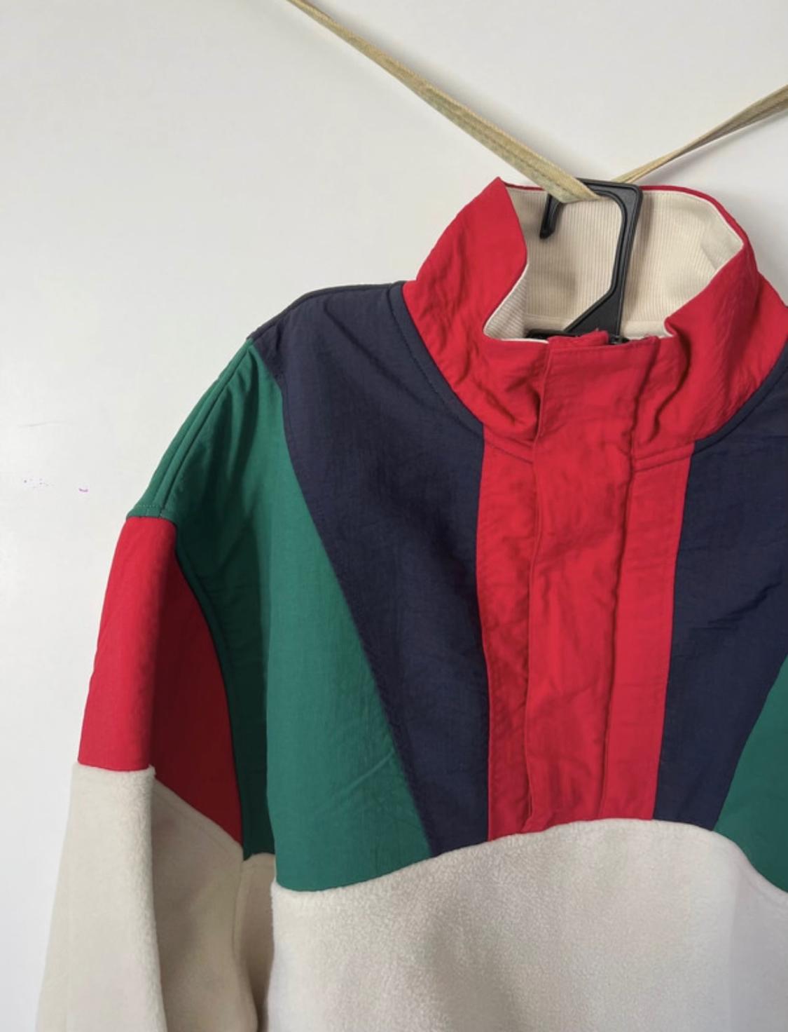 COLOUR BLOCK FLEECE SWEATSHIRT - Image 3