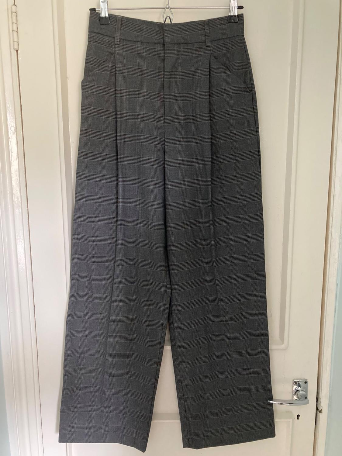 CHECK FULL-LENGTH TROUSERS