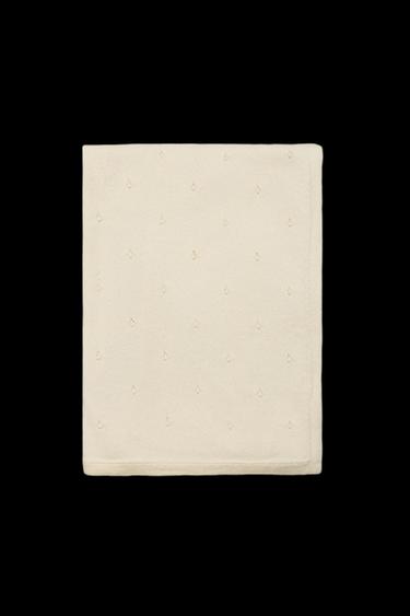 MANTA BEBÉ ALGODÓN PUNTOS - Crudo de Zara
