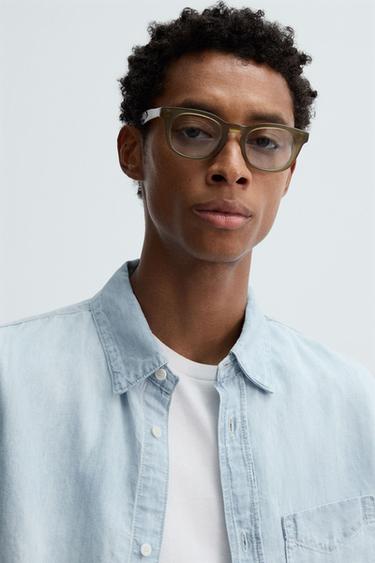 LIGHT DENIM SHIRT - Light blue by Zara - Image 5