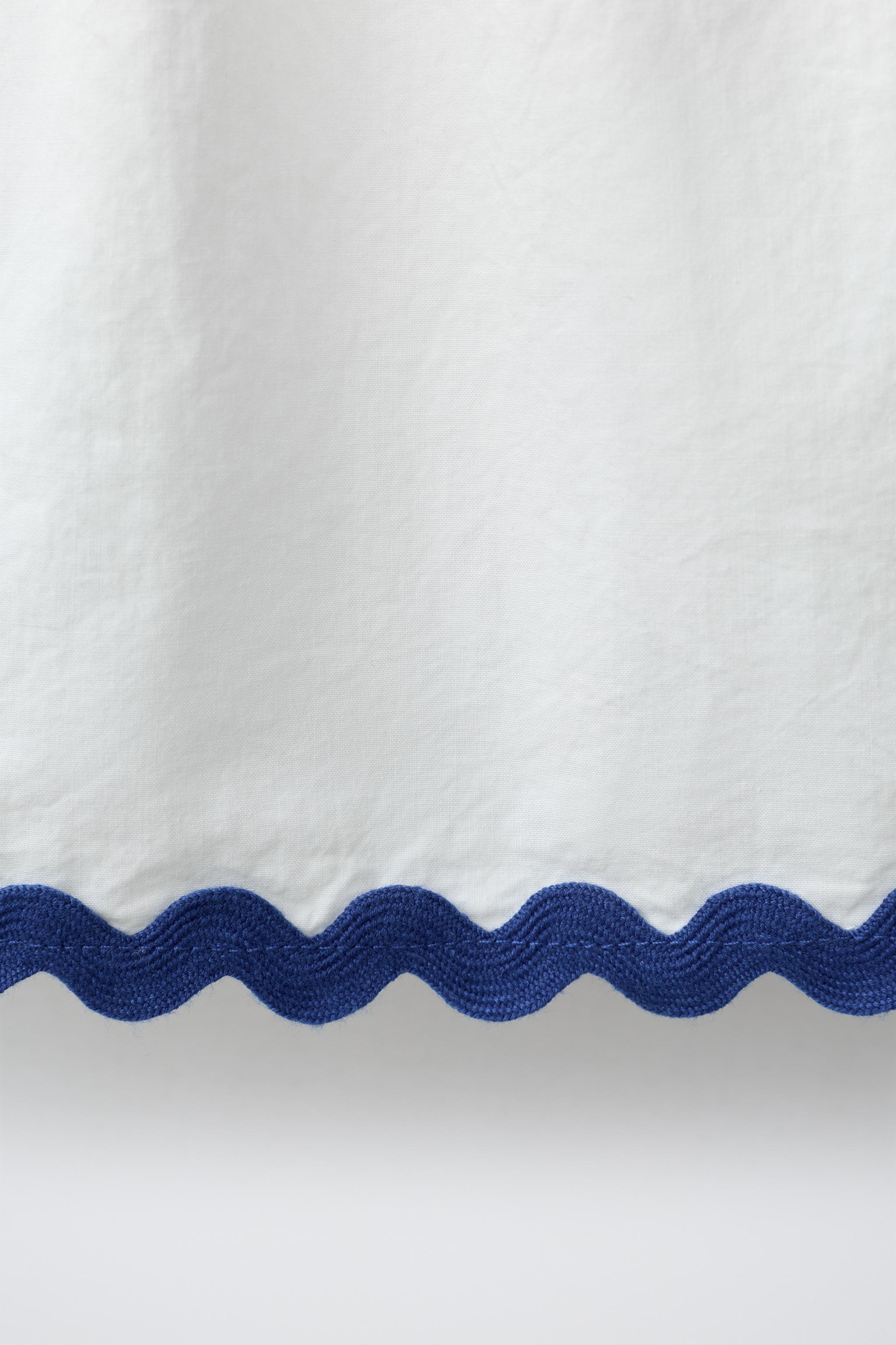 TOP EN POPELINE ONDULÉE CONTRASTÉE CASA LAWA X ZARA KIDS