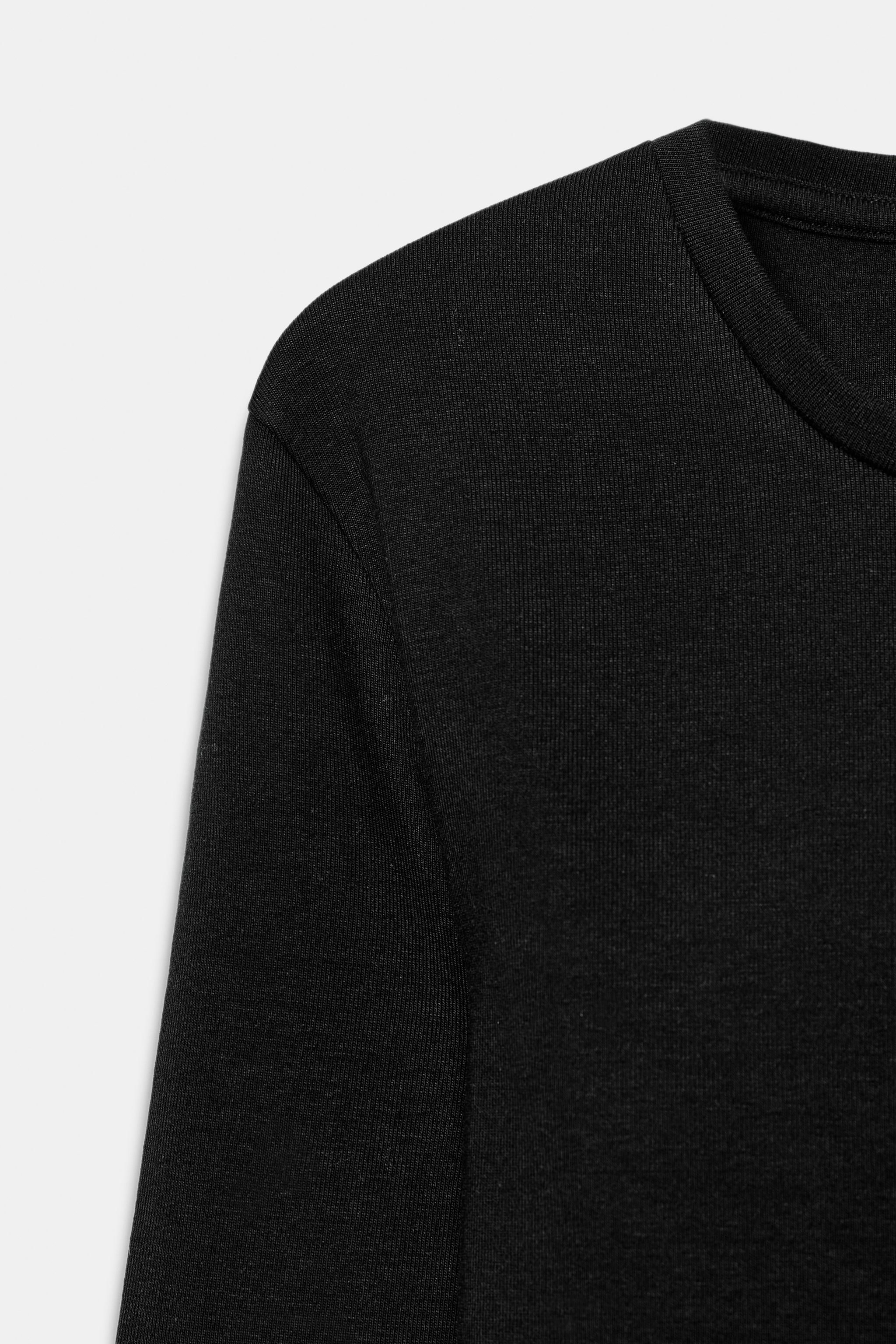 Женские футболки Zara ELBOW-SLEEVE T-SHIRT — фото 7