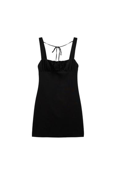 LINEN BLEND SHORT DRESS