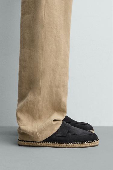 ALPARGATA PIEL ANTIFAZ - Azul Marino de Zara - Imagen 0