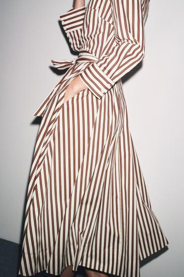 STRIPED SHIRT DRESS ZW COLLECTION - striped by Zara - Image 1