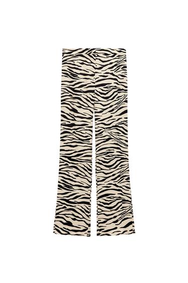 ANIMAL PRINT SATIN TROUSERS