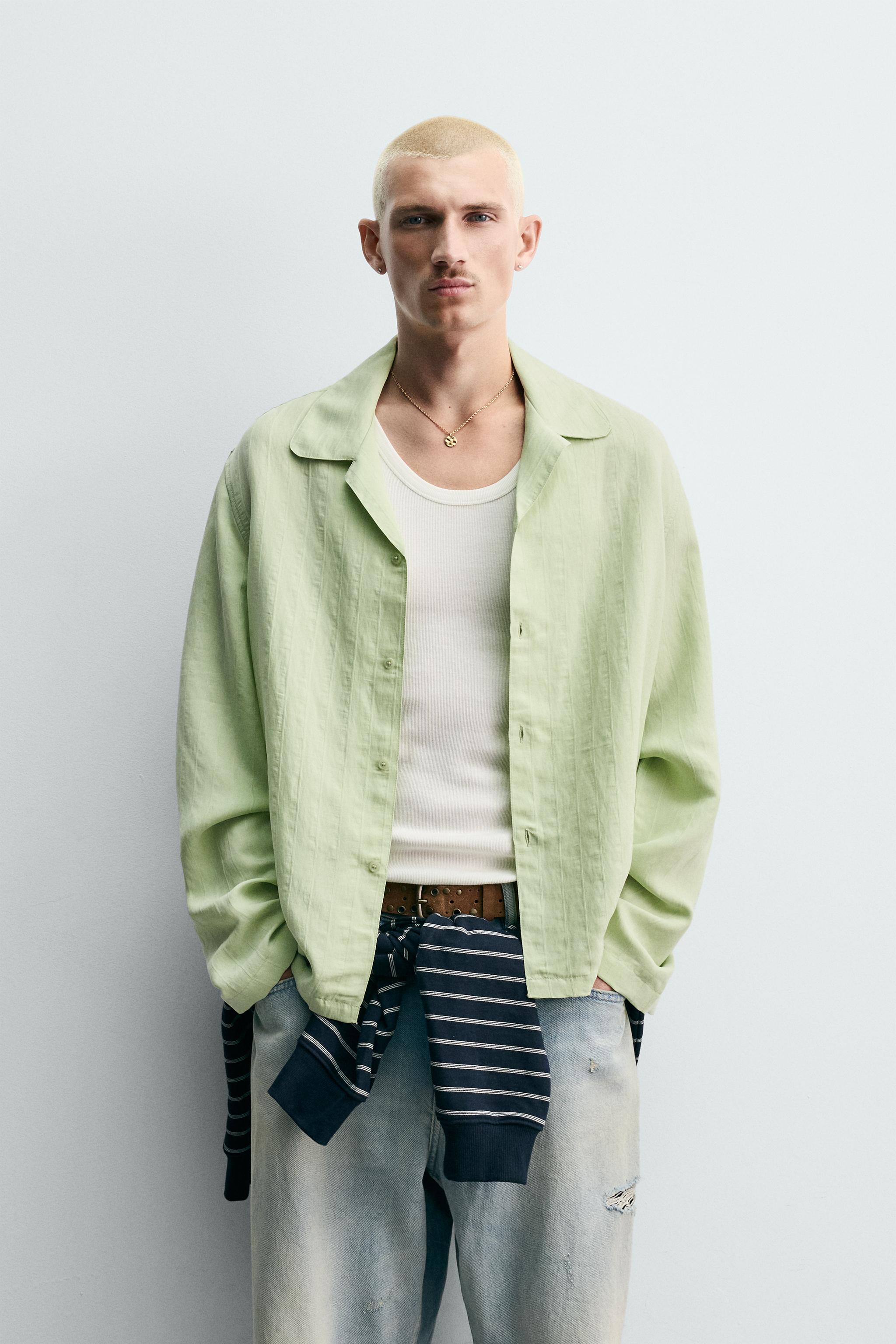FLUID RELAXED FIT IRREGULAR EFFECT SHIRT