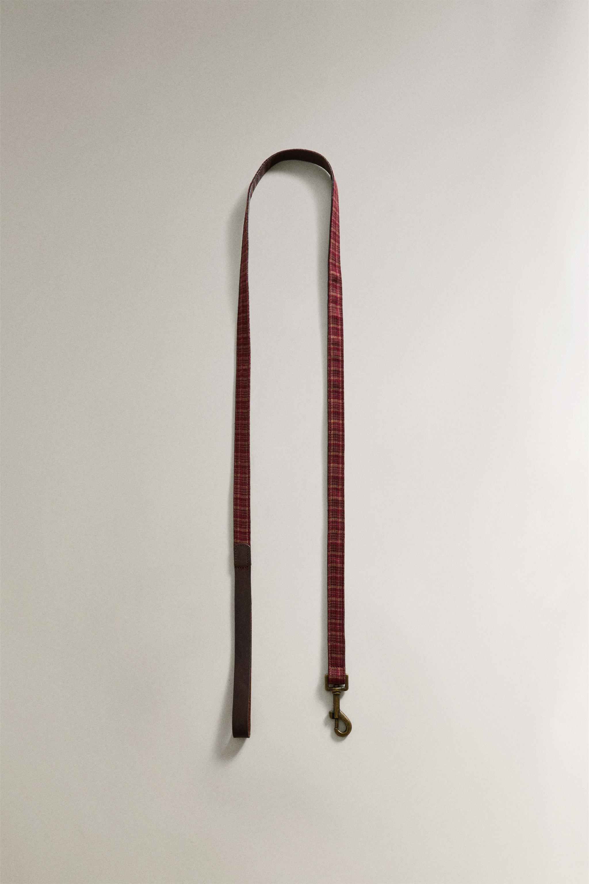 LEATHER DOG LEAD CHRISTMAS