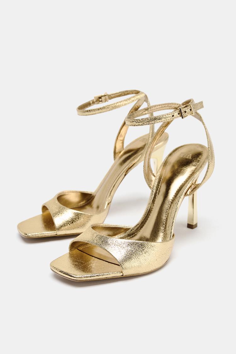 SANDALIAS DE TACÓN ALTO BRILLANTES 4