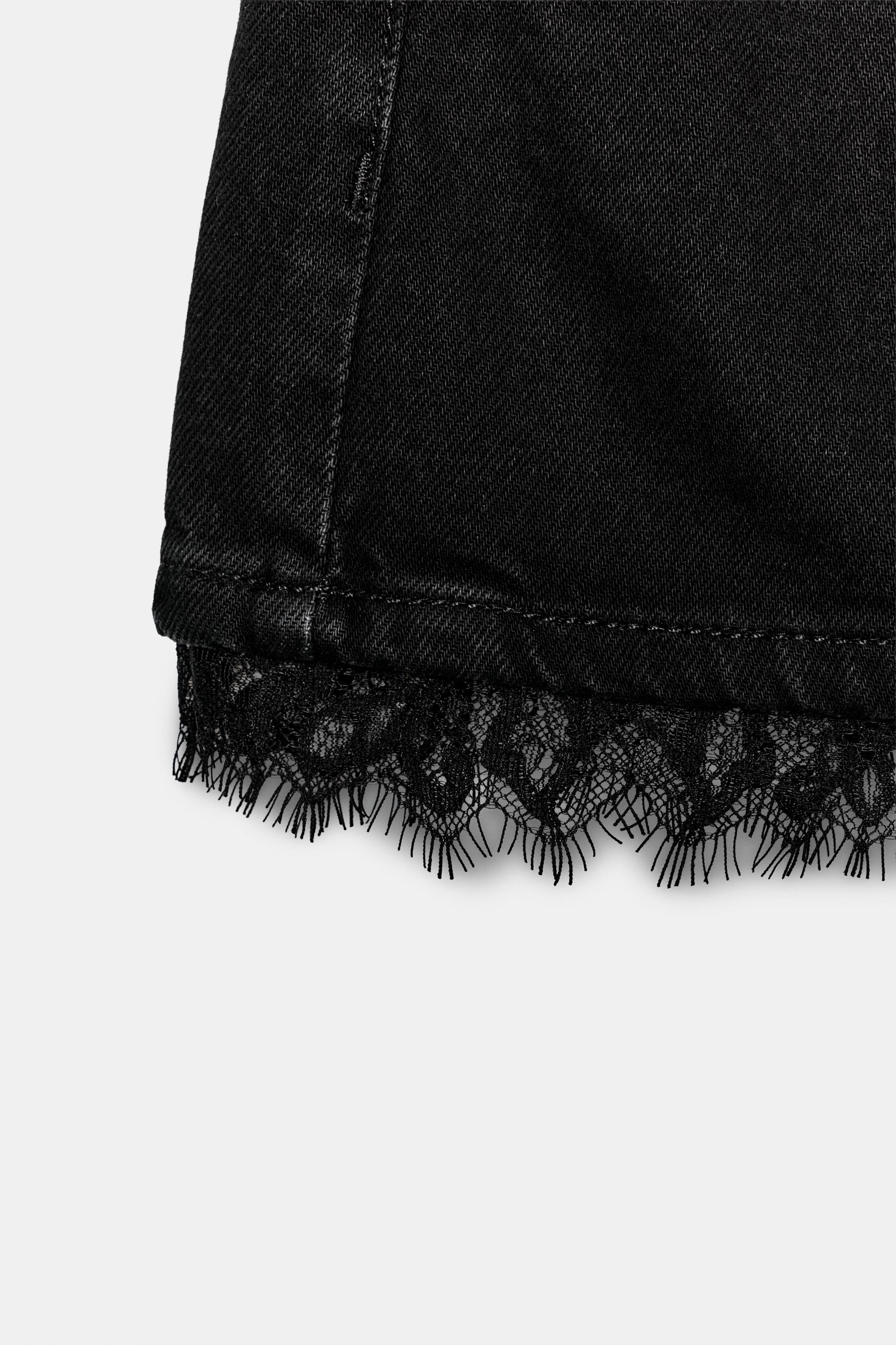 Z1975 LACE DENIM SHORTS