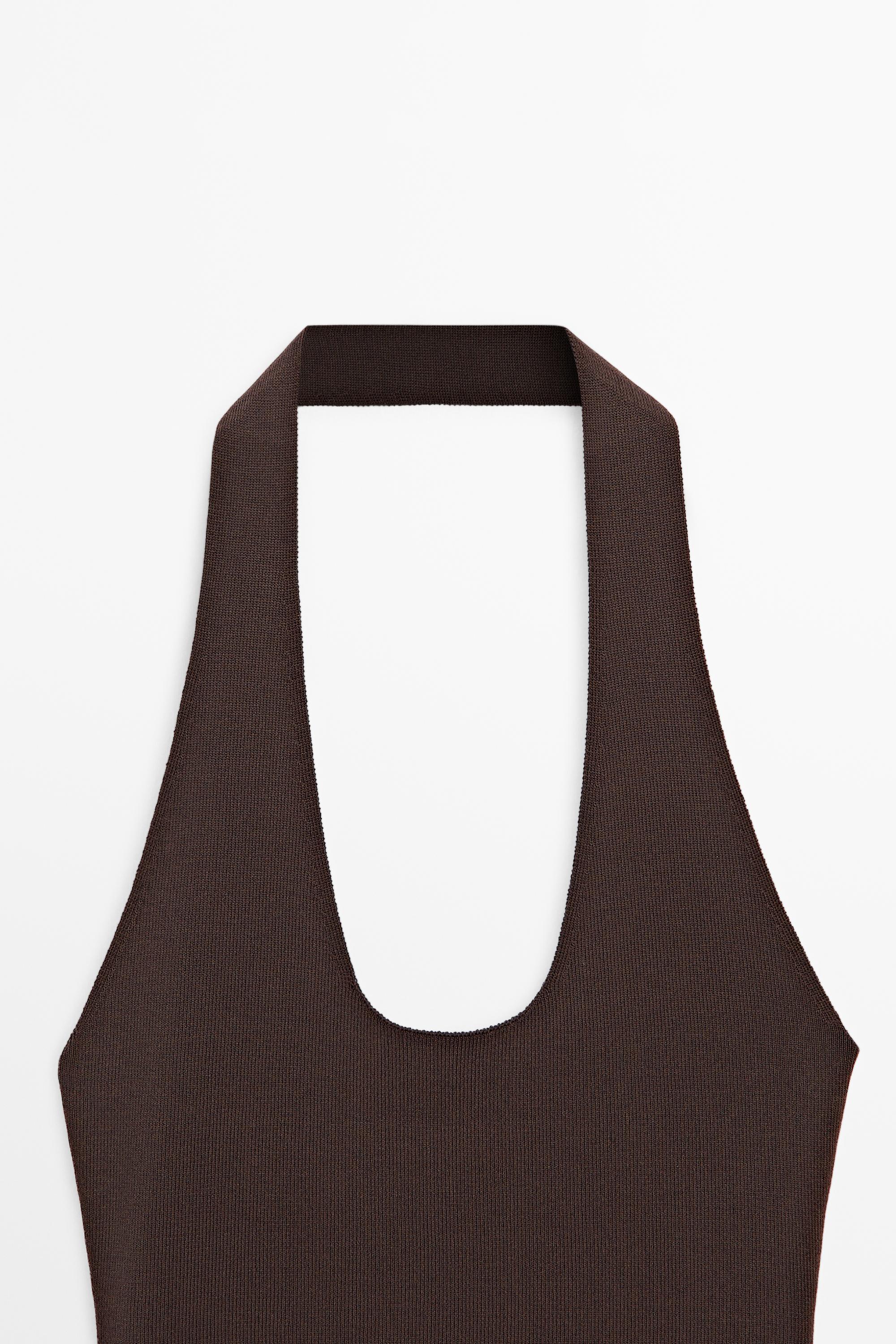 Fitted knit halter top
