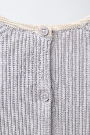 SWEATER WITH CONTRAST PIPING - Sky blue by Zara - Image 3