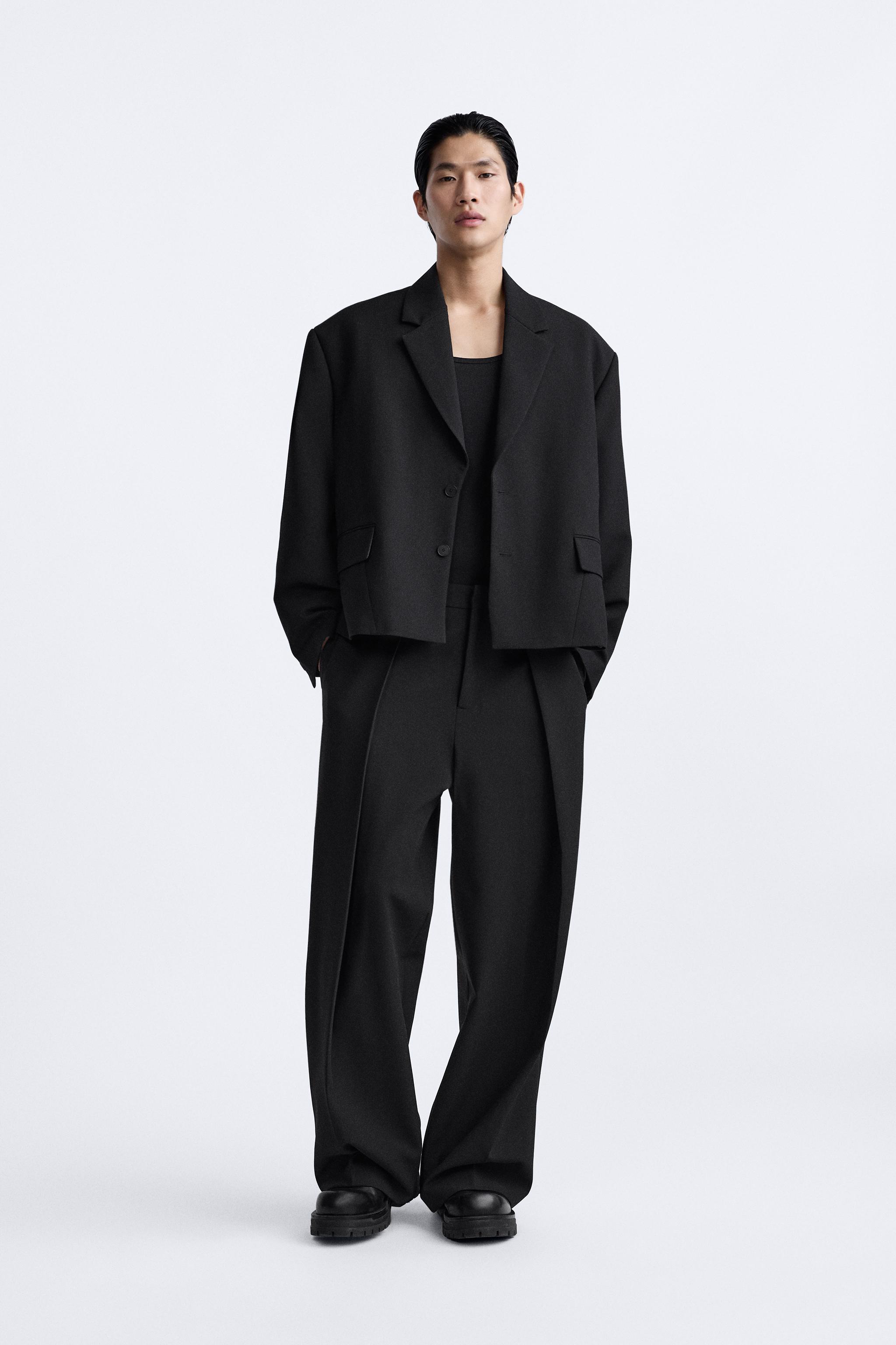 OVERSIZE CROPPED BLAZER - LIMITED EDITION - Black | ZARA United 