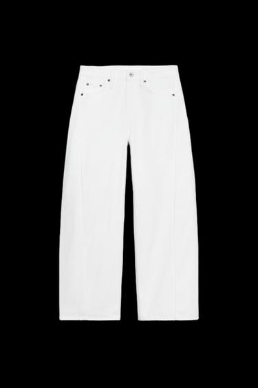 JEANS ZW COLLECTION ANKLE RELAXED TIRO MEDIO - Blanco de Zara - Imagen 0