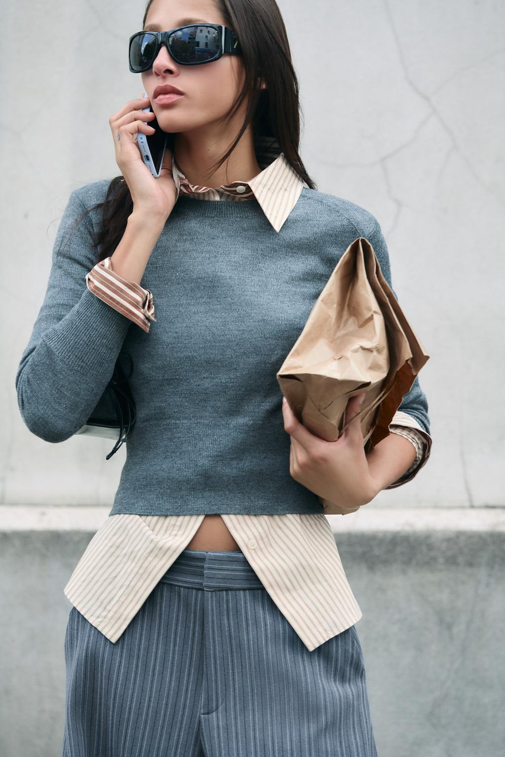 SHORT WOOL BLEND JUMPER