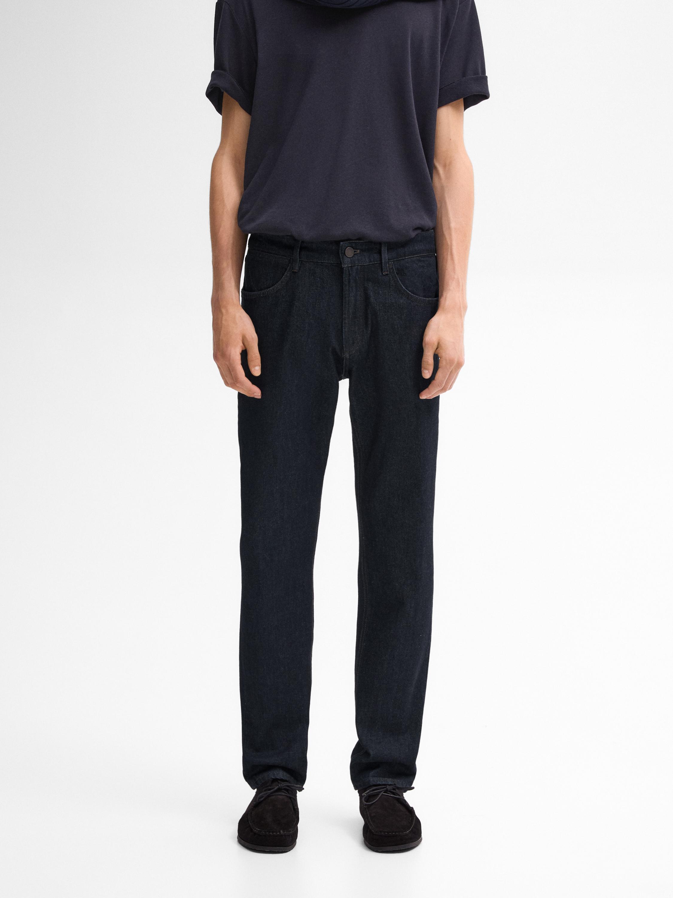 Tapered fit rinse wash jeans - Indigo | ZARA United States Tapered fit rinse wash jeans - Indigo | ZARA United States
