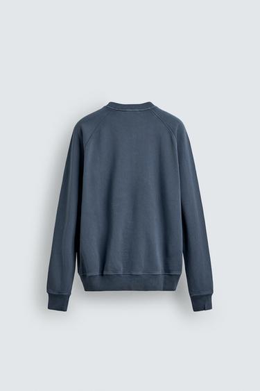 BASIC FADED CREWNECK SWEATSHIRT - Blue by Zara - Image 7