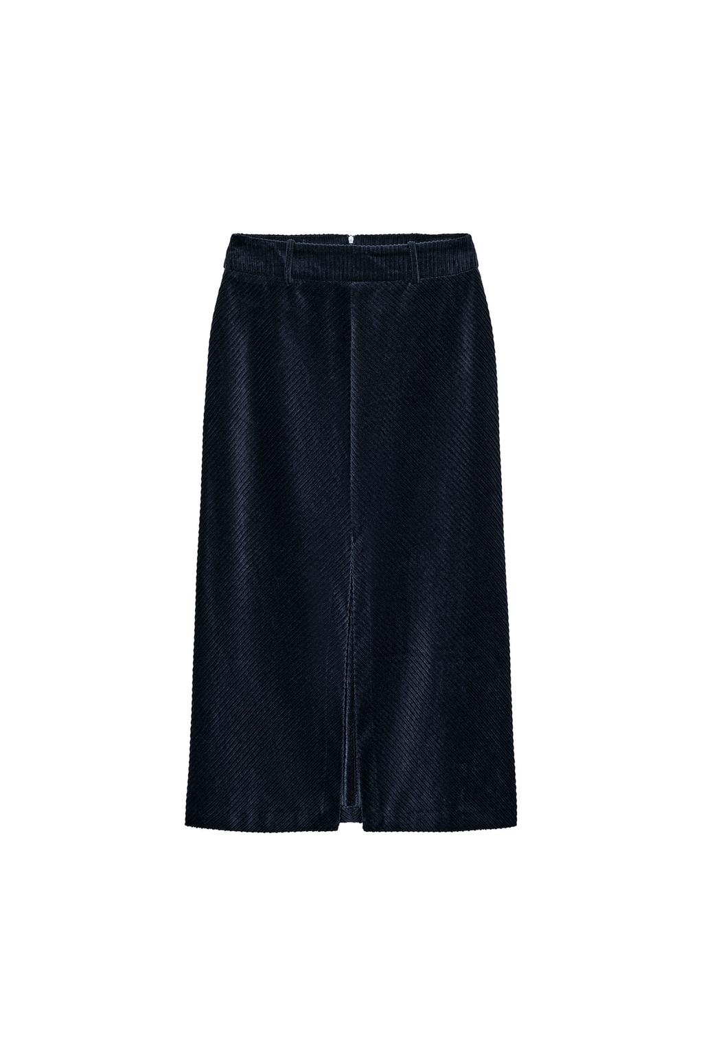 STRAIGHT CORDUROY MIDI SKIRT - image 3