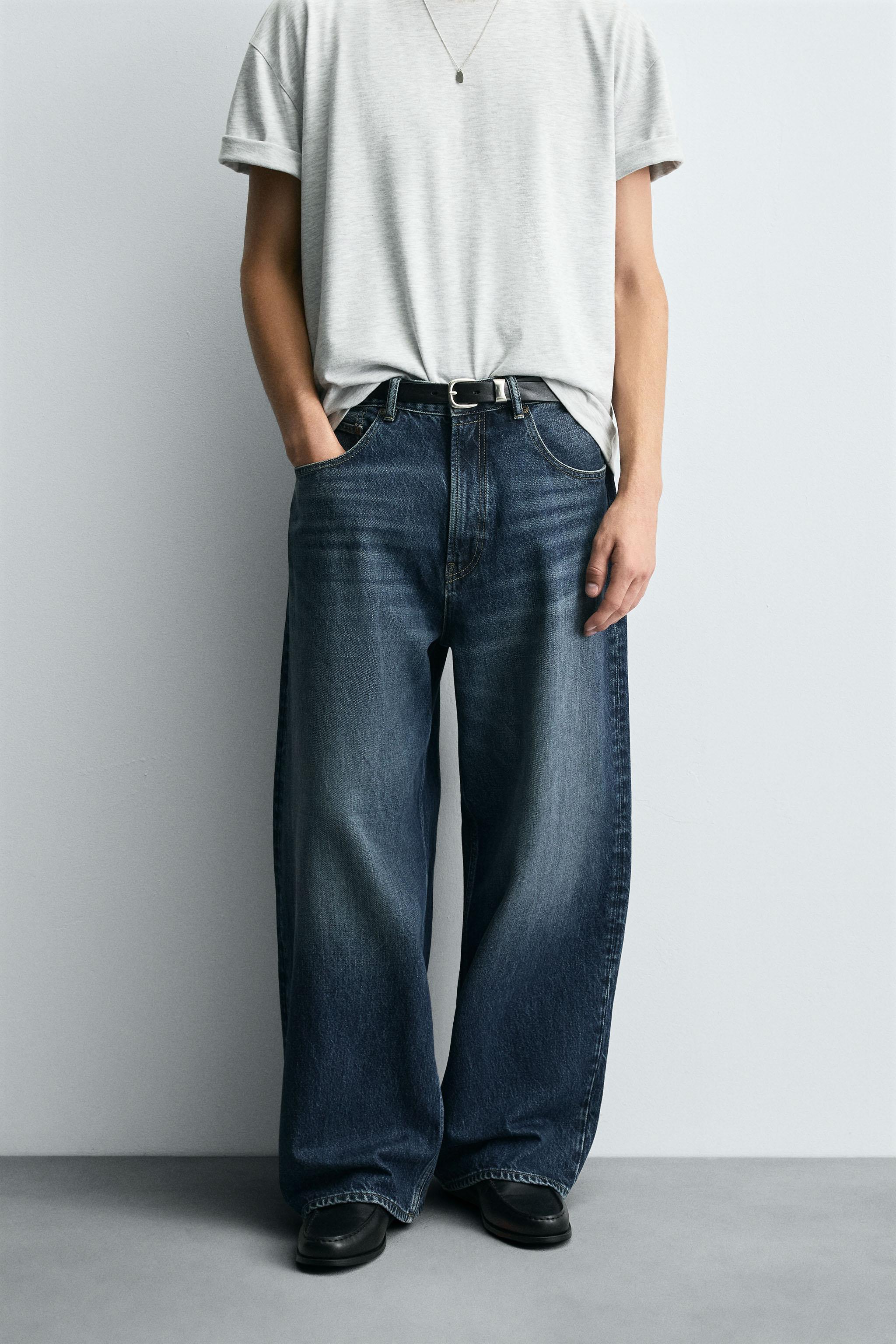 SUPER BAGGY FIT JEANS Blue ZARA United States