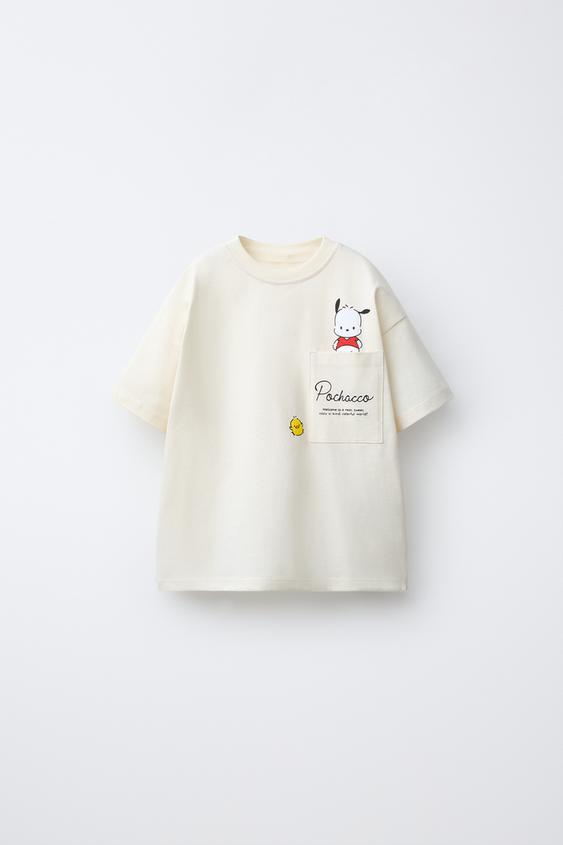 CAMISETA BOLSILLO POCHACCO © SANRIO - Blanco de Zara - Imagen 0