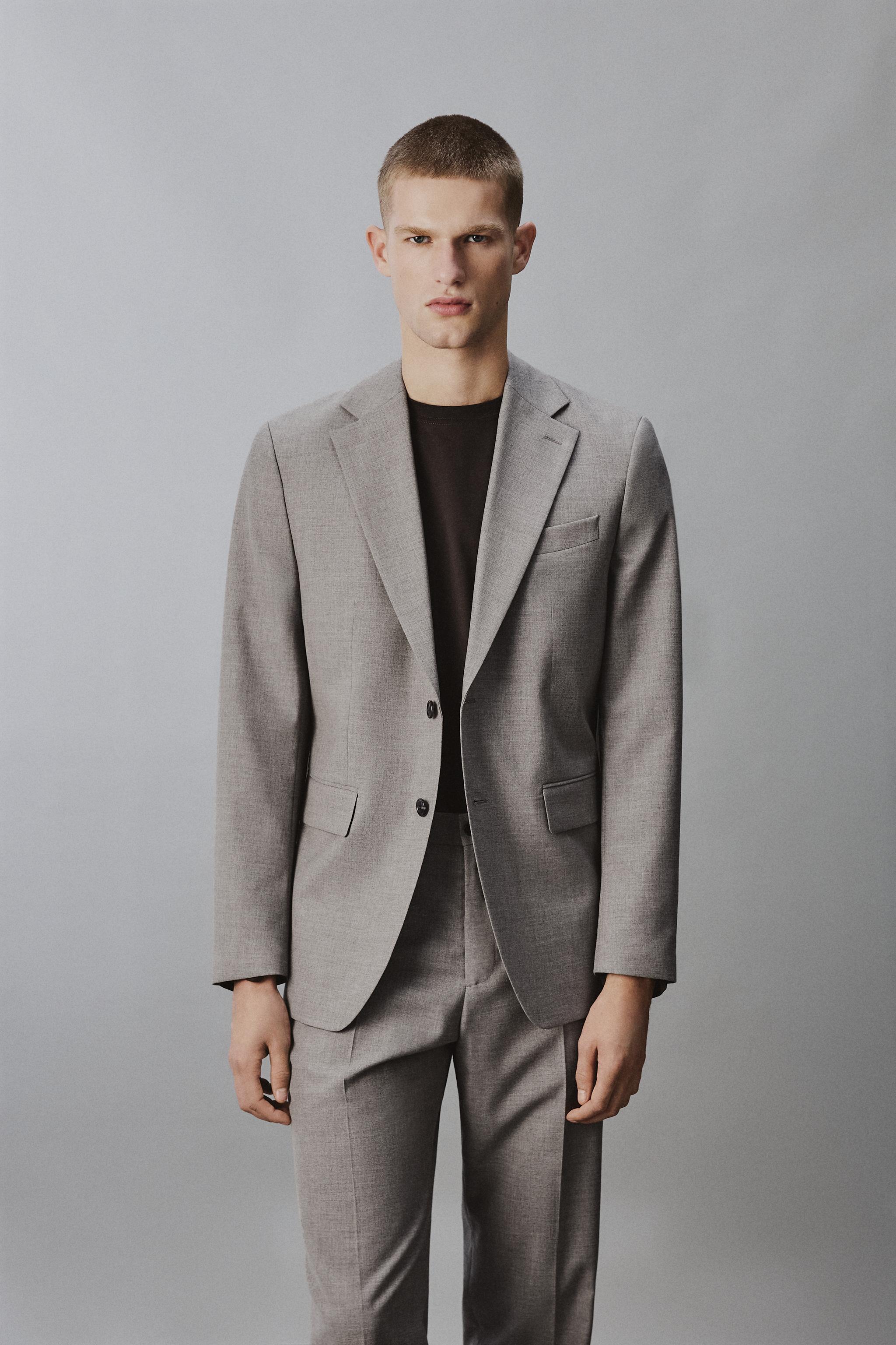 BLAZER REGULAR FIT COSTUME STRUCTURÉ