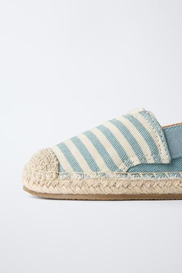 ESPADRILLES EN JUTE À RAYURES - Bleu de Zara - Image 5
