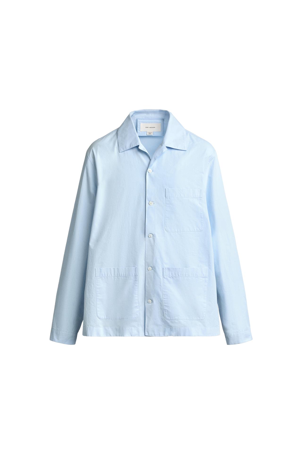 COTTON POPLIN PYJAMA SHIRT